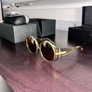 Linda Farrow Gold Sunglasses